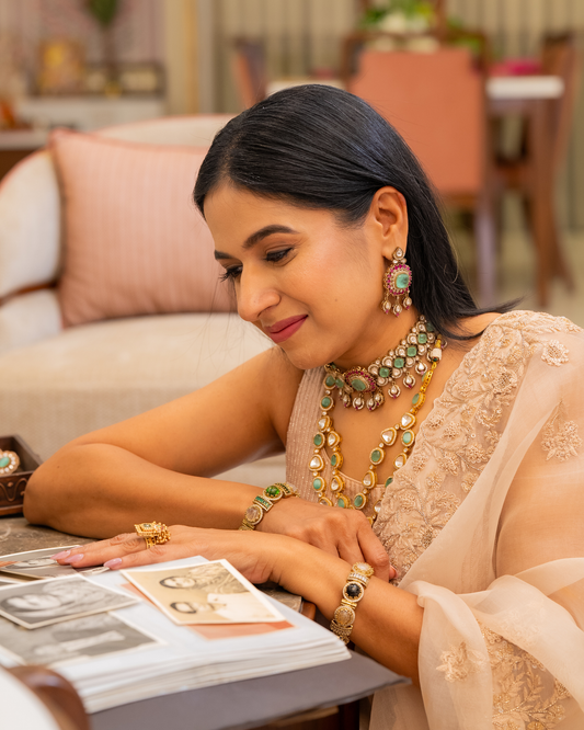 Emerald Pushpa Set
