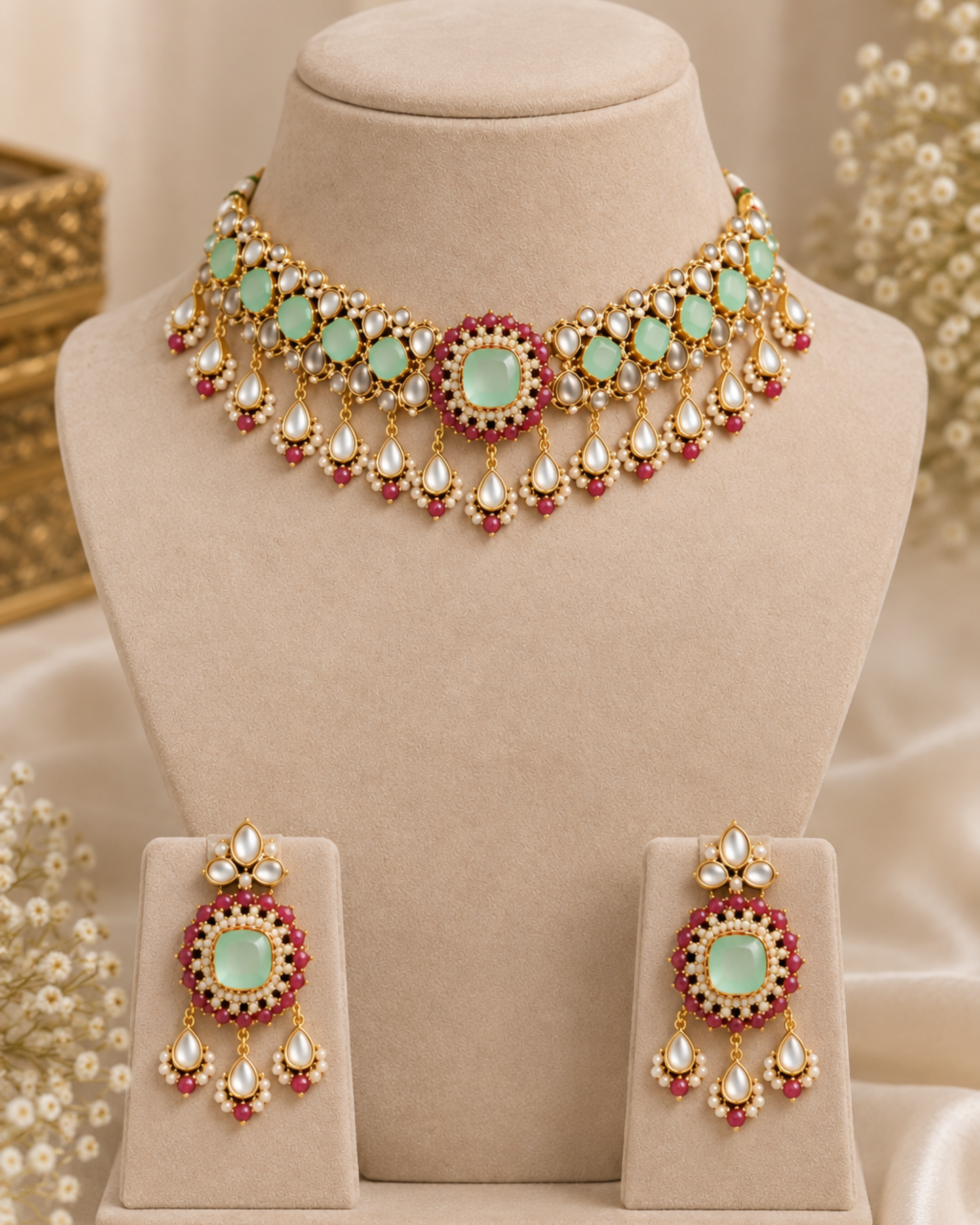Emerald Pushpa Set