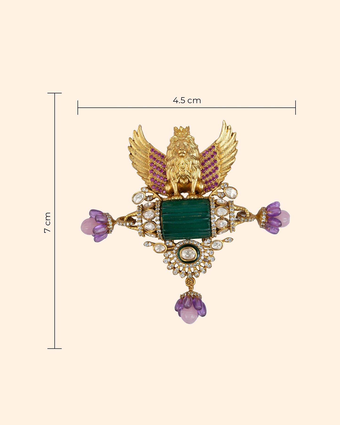 Simha Royale Crest Brooch