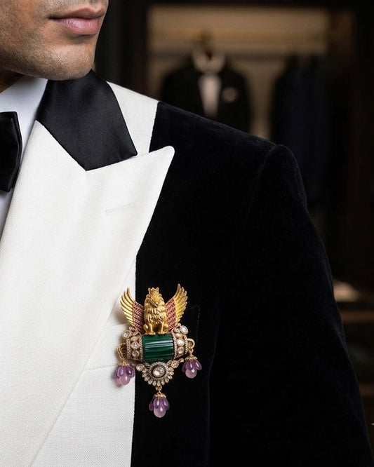 Simha Royale Crest Brooch