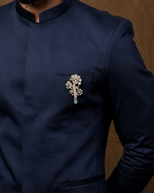 Emerald Blossom Cascade Brooch