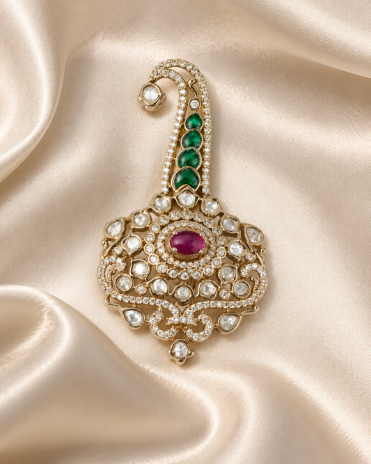 Ruby Crest Brooch