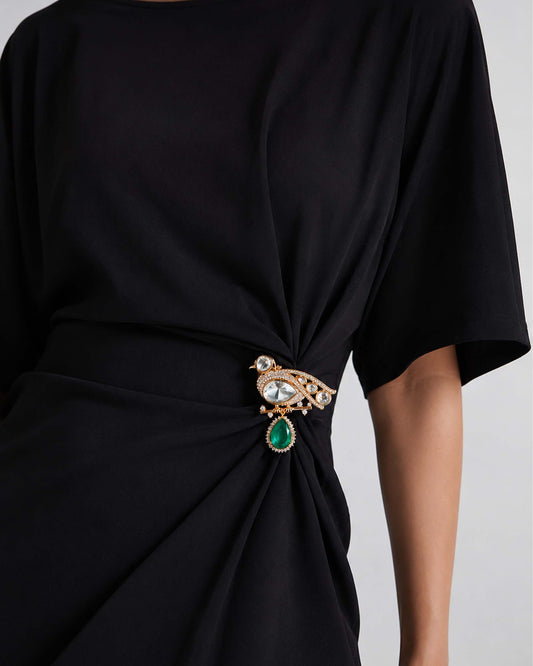 Imperial Kundan Sparrow Brooch
