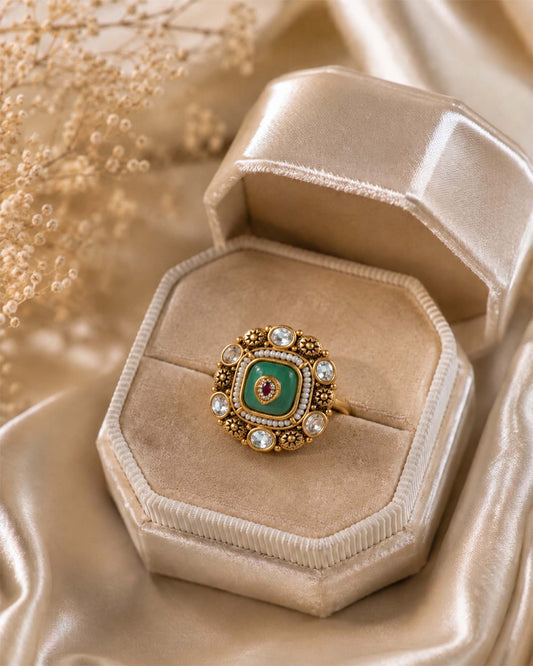 Sage Halo Ring