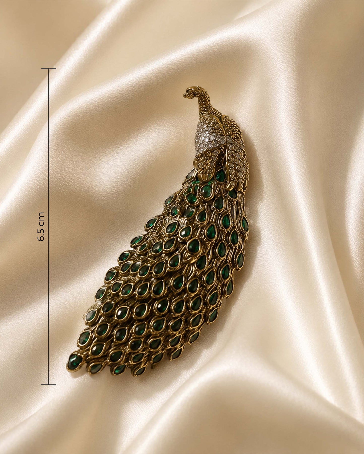 Mayura Emerald Majesty Brooch