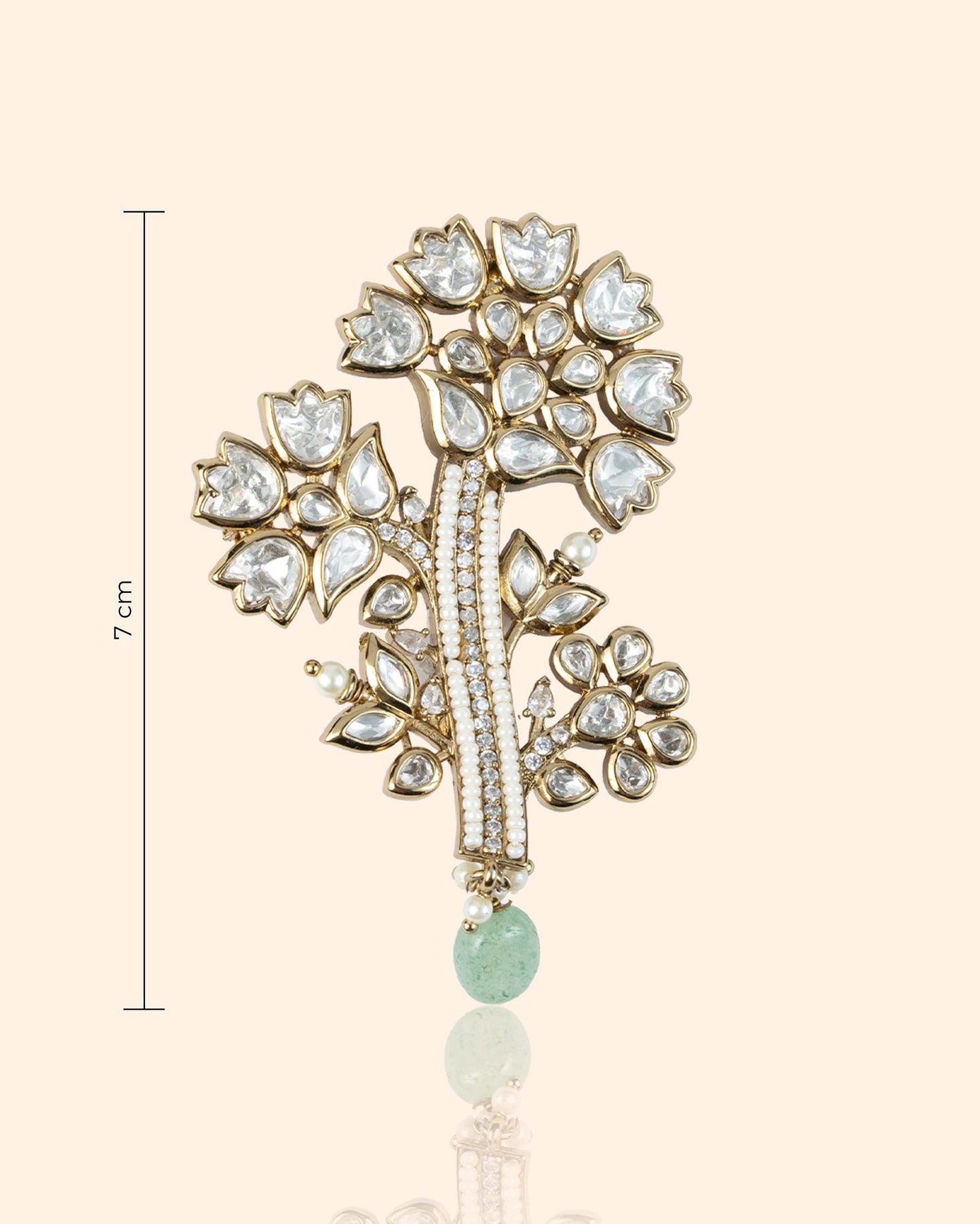 Emerald Blossom Cascade Brooch