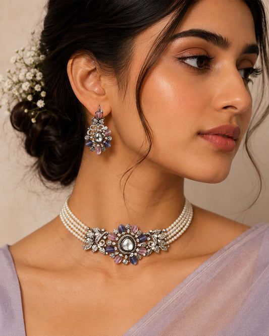 Aurora Pearl Choker Set