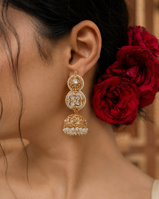 Gulbahar Meenakari Jhumkas