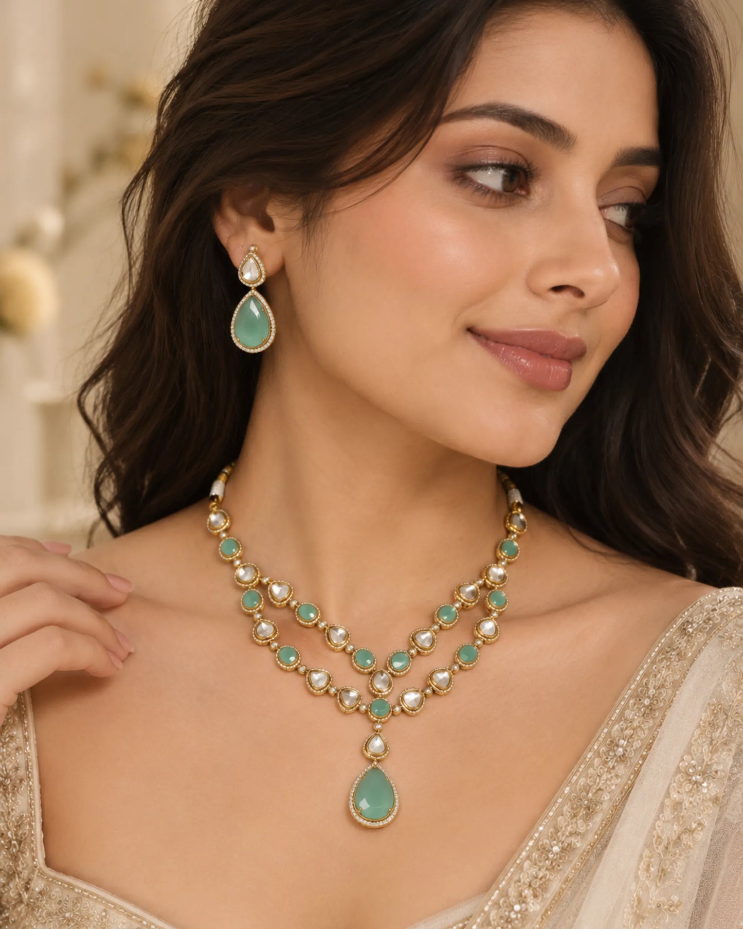 Emerald Symphony Necklace Set