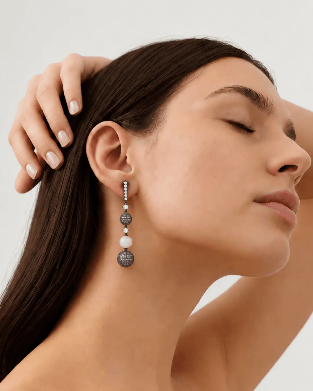 Luna Orb Drop Earrings