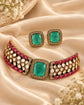 Emerald Royale Pendant Necklace Set